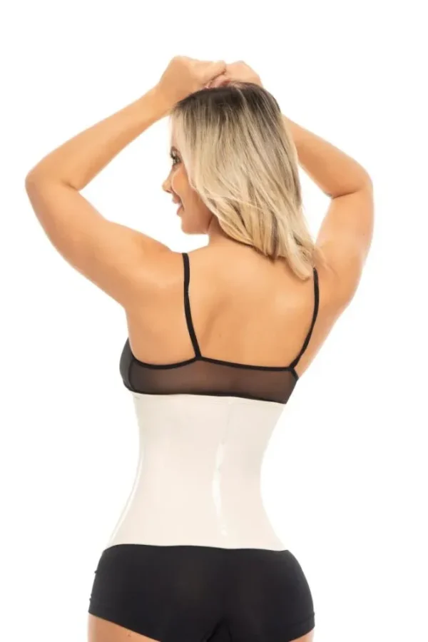 cinturilla-latex-talle-alto-beige-atras Cinturilla de Látex Bella Michell Clásica Reductora de Cintura beige
