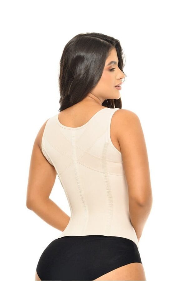 chaleco-15-varillas-beige-atras Faja Chaleco Ultra Cintura Bella Michell
