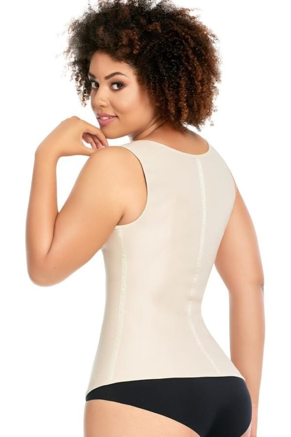 chaleco-grueso-latex-atras-beige Faja Chaleco de Látex Talle Largo Bella Michell